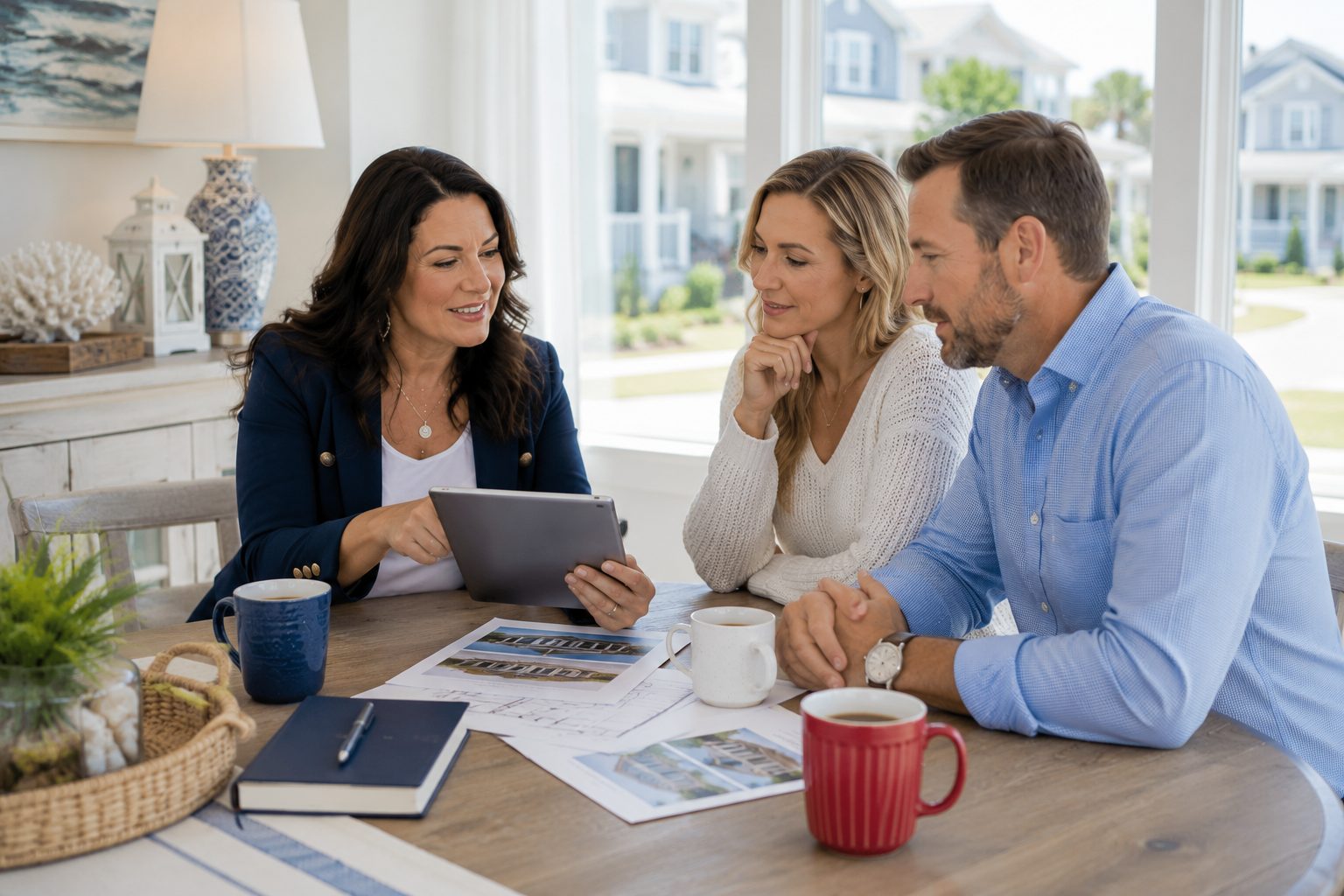 Reviewing home information before making an offer on an Emerald Coast property